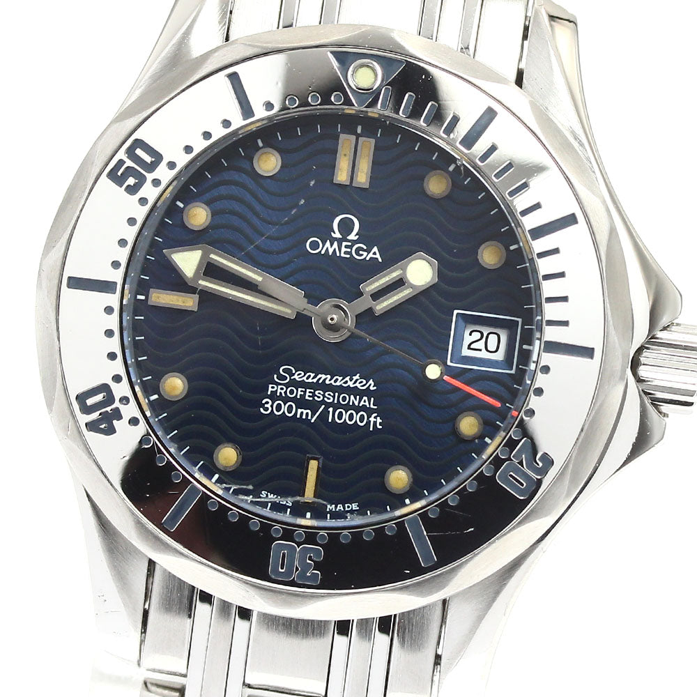 OMEGA Seamaster300 2582.80 Date Navy Dial Quartz Watch_905270