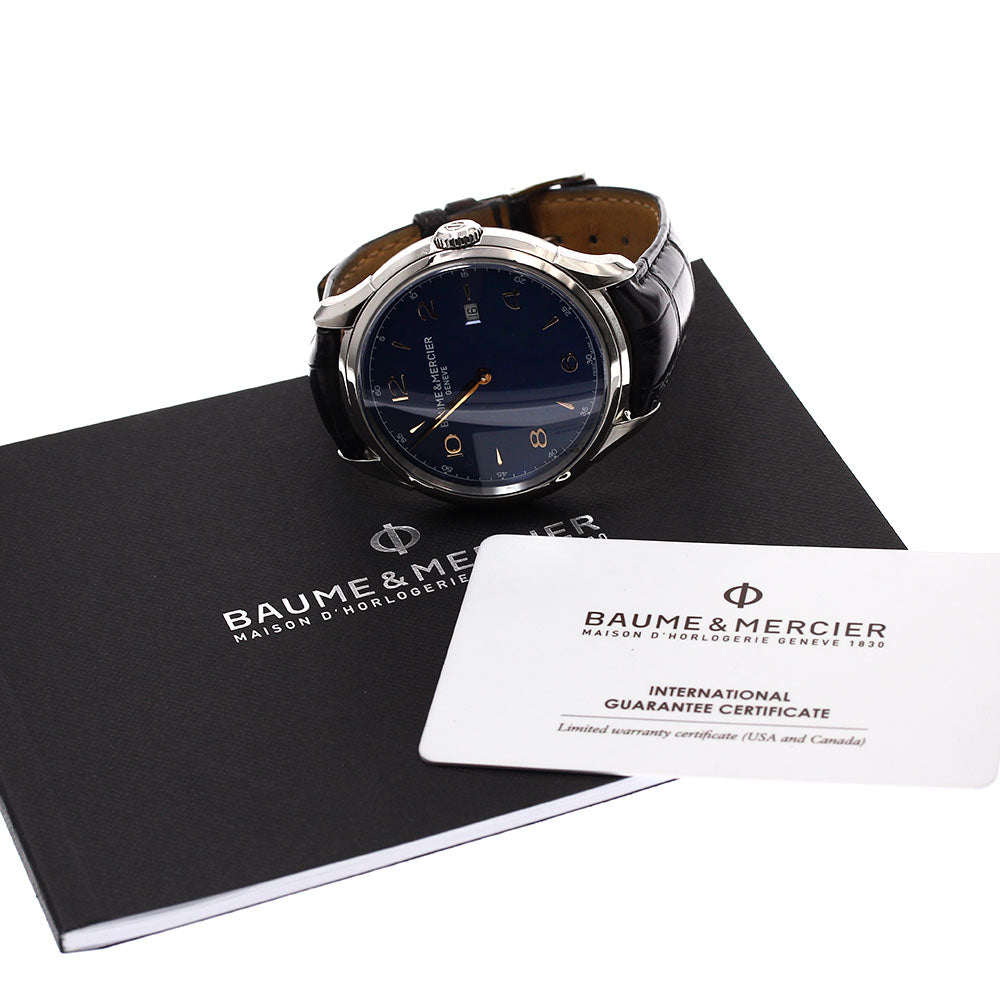 Baume & Mercier Clifton MOA10420 Date blue Dial Quartz Men's Watch_905277