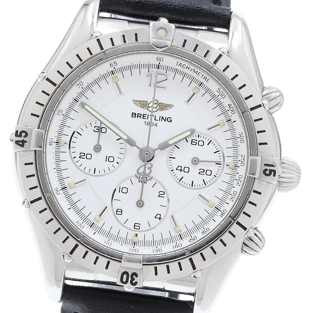 BREITLING Chrono cockpit A30011 white Dial Automatic Boy's Watch_905319