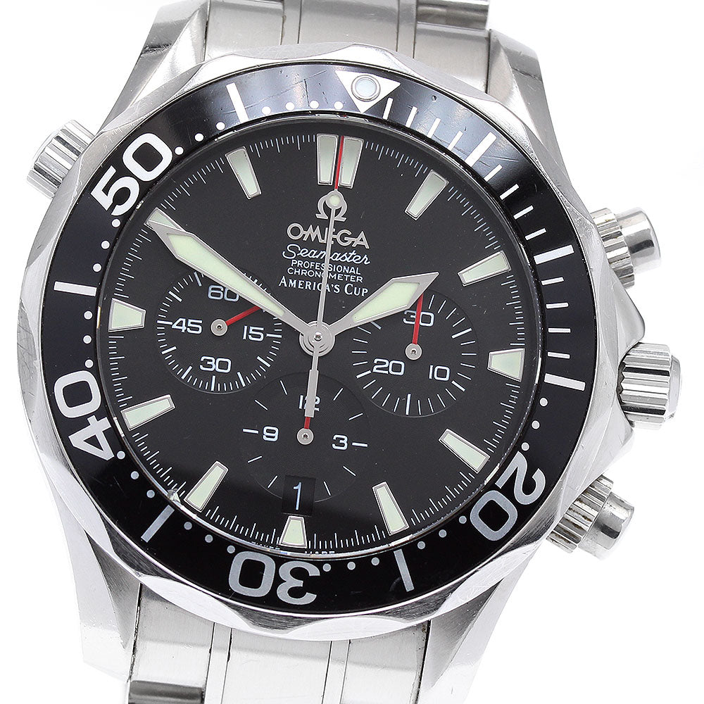 OMEGA Seamaster300 2594.50 Chronograph Date black Dial Automatic Men's Watch_905322