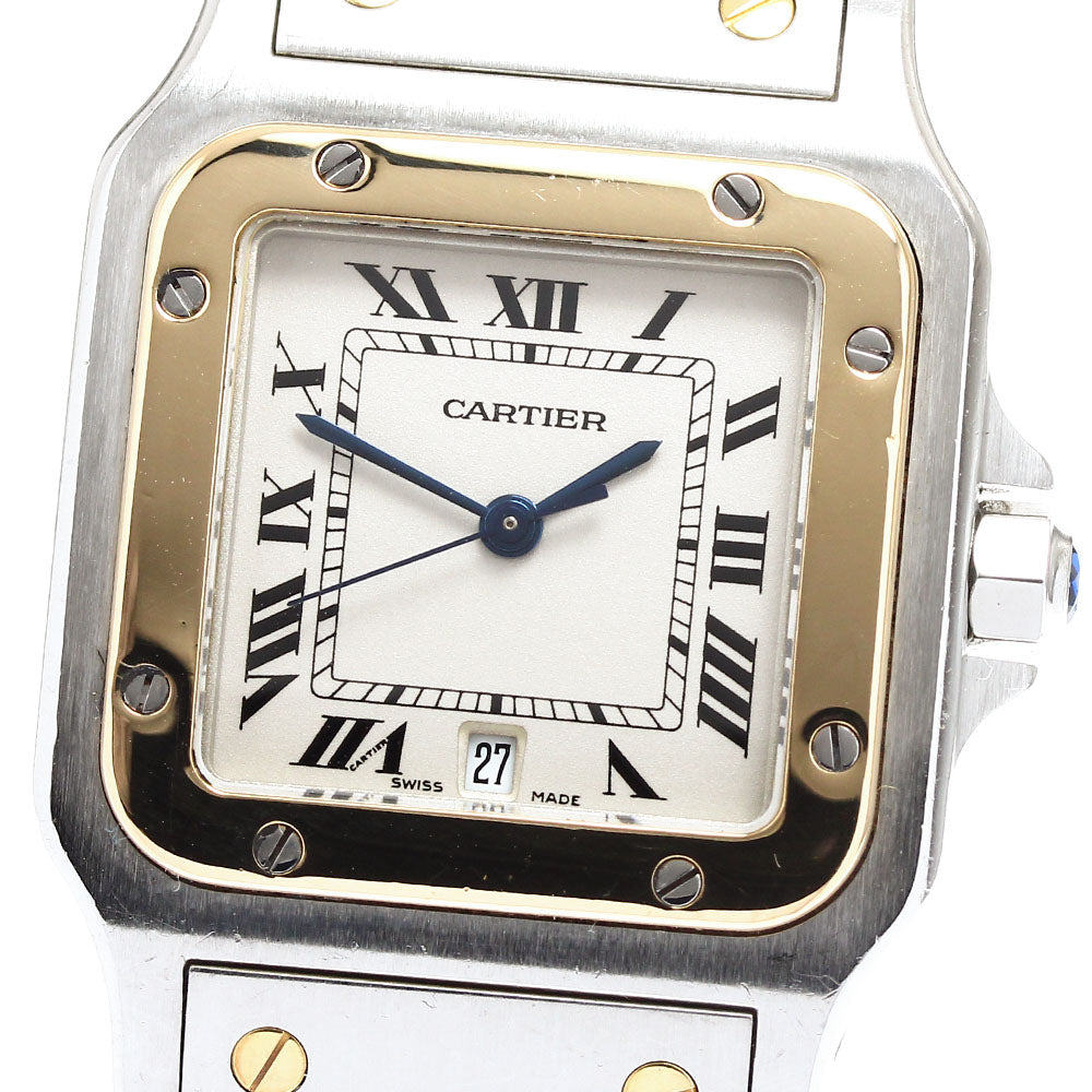 CARTIER Santos GalbeeLM W20011C4 Date SS/YG beige Dial Quartz Men's Watch_905386