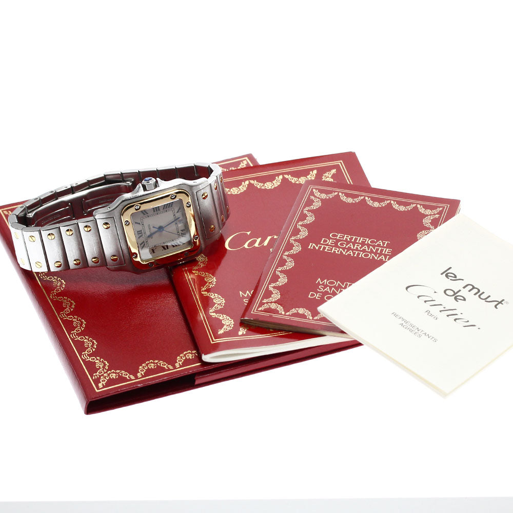 CARTIER Santos GalbeeLM W20011C4 Date SS/YG beige Dial Quartz Men's Watch_905386