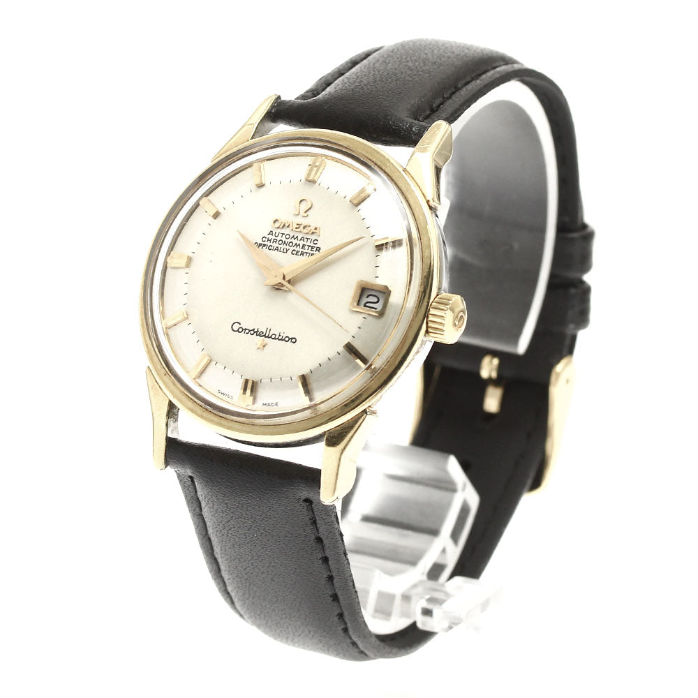 OMEGA 14902 61SC Redone Dial Date Cal.561 12-sided Silver Dial Automatic Men's Watch_905456