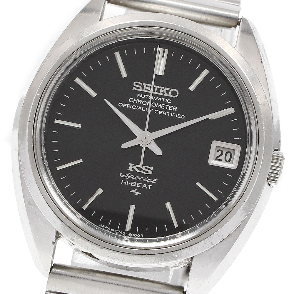 SEIKO King Seiko Special 5245-6000 Date black Dial Automatic Men's Watch_905460