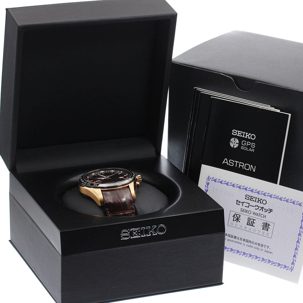 SEIKO Astron SBXB096/8X22-0AG0-2 Date Brown Dial Solar Powered Radio Men's Watch_905477
