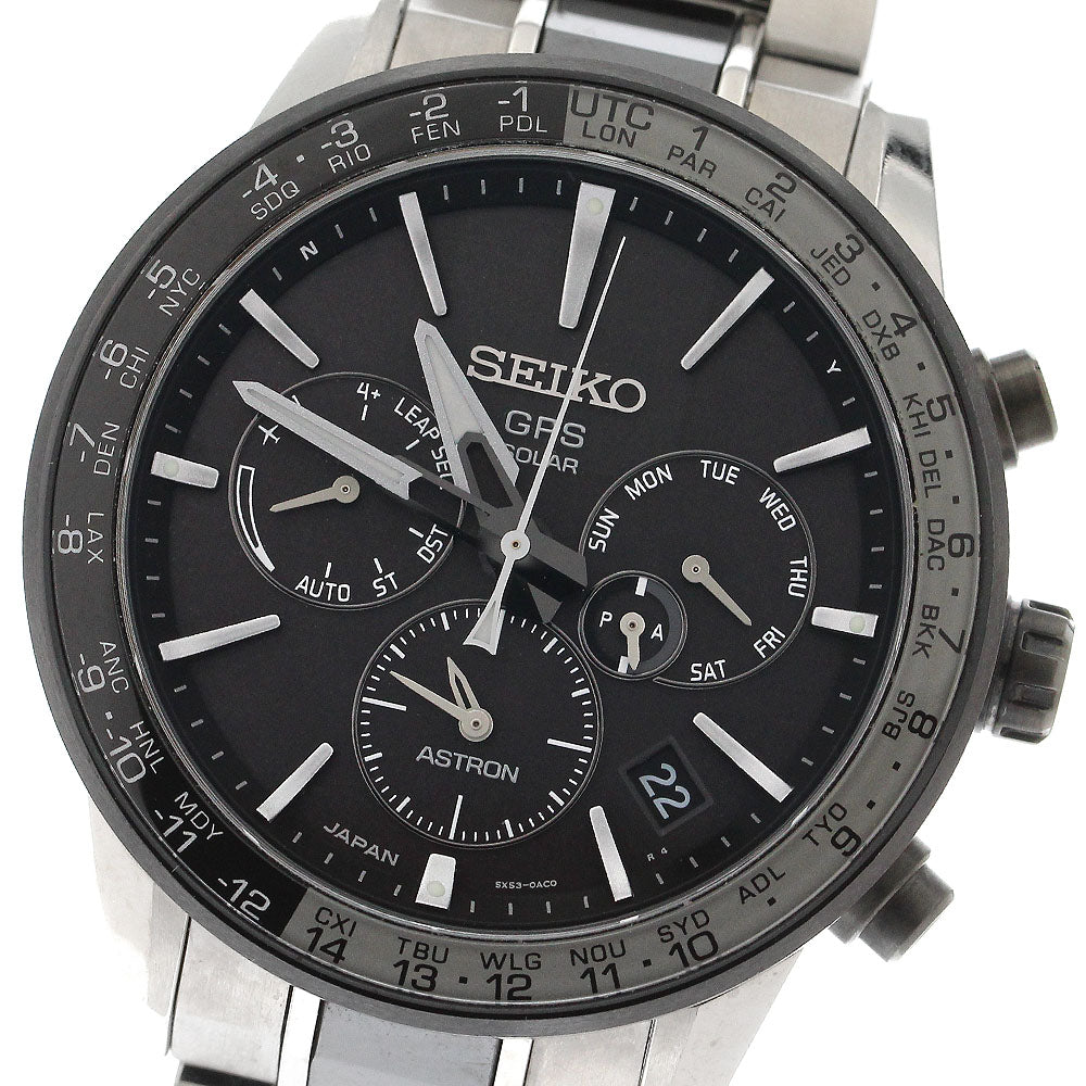 SEIKO Astron SBXC011/5X53-0AD0 GPS black Dial Solar Powered Radio Men's_905493