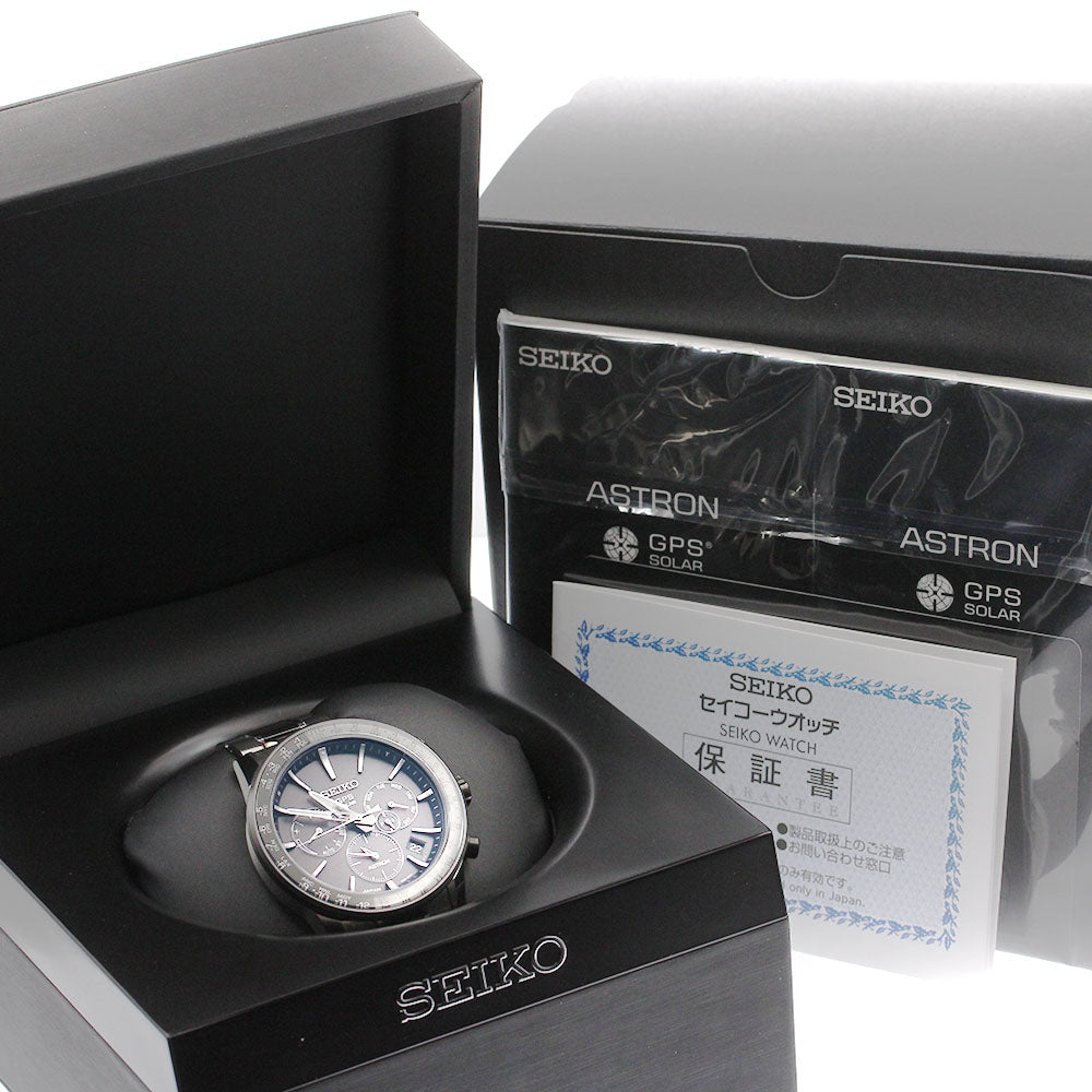 SEIKO Astron SBXC011/5X53-0AD0 GPS black Dial Solar Powered Radio Men's_905493