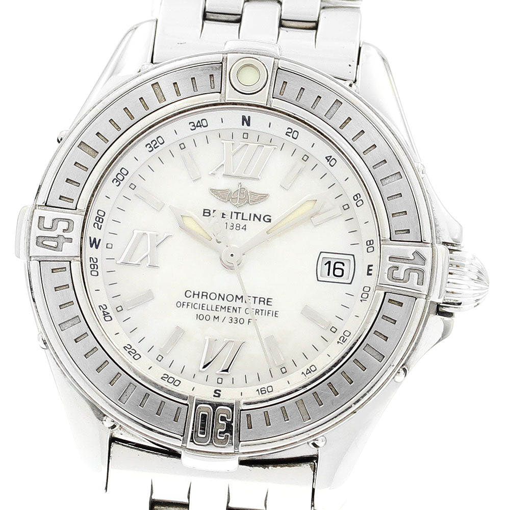 BREITLING Cockpit lady A71365 Date White shell Dial Quartz Ladies Watch_905509
