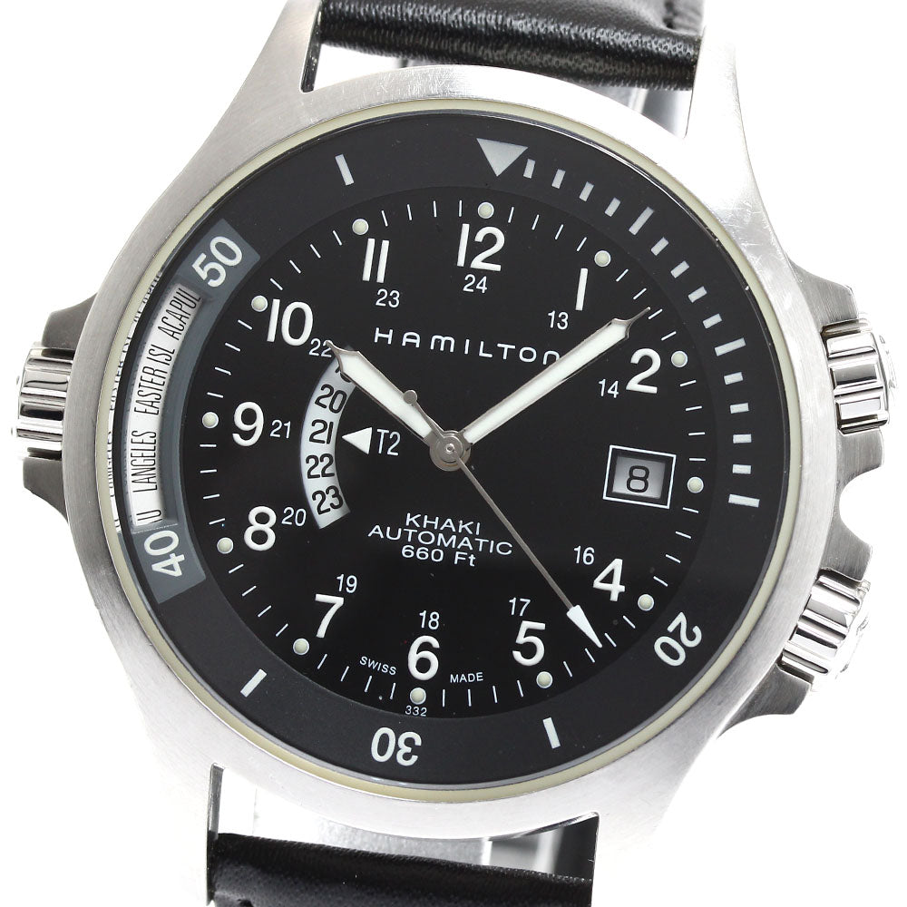 HAMILTON khaki H776151 GMT black Dial Automatic Men's Watch_905524