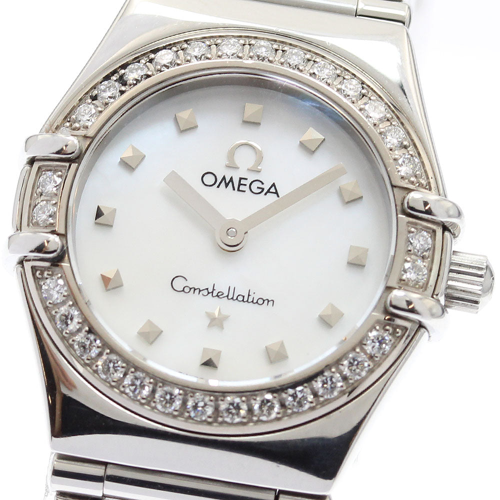 OMEGA Constellation My Choice 1475.71 Diamond bezel White shell dial White shell Dial Quartz Ladies Watch_905529