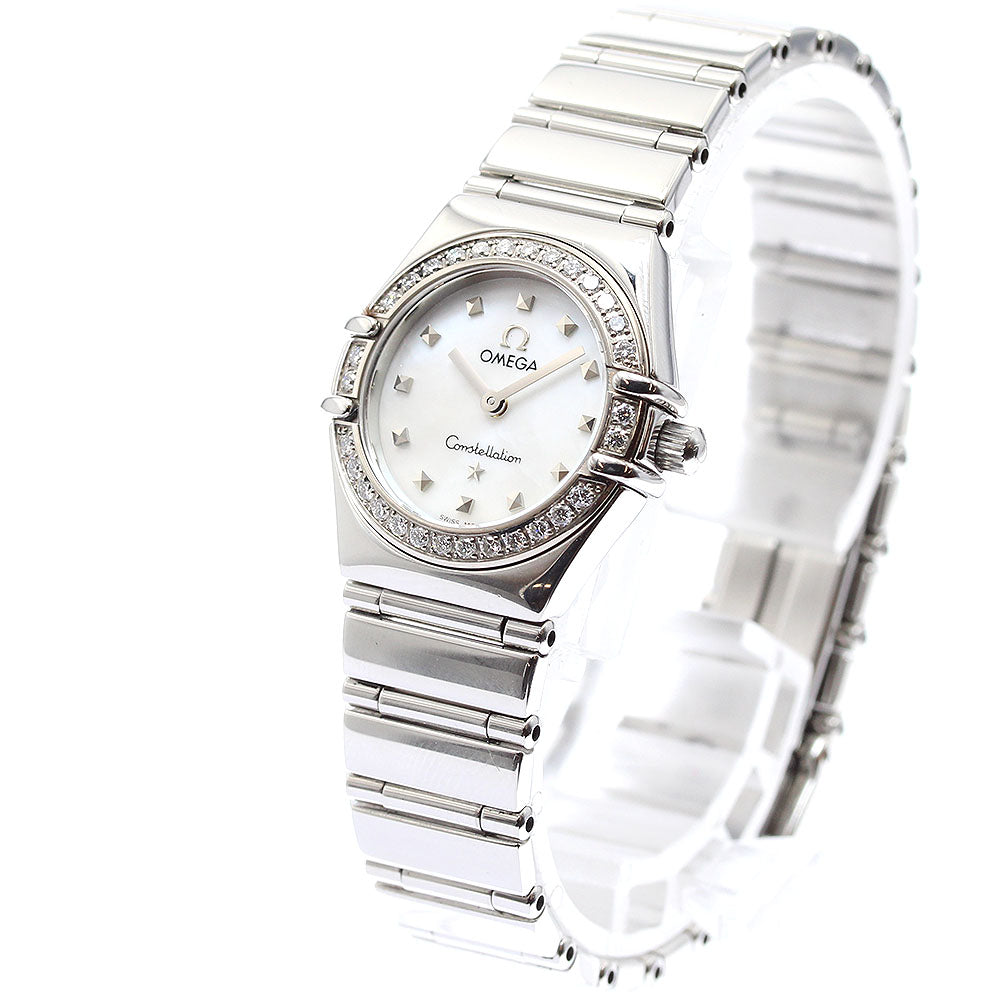 OMEGA Constellation My Choice 1475.71 Diamond bezel White shell dial White shell Dial Quartz Ladies Watch_905529