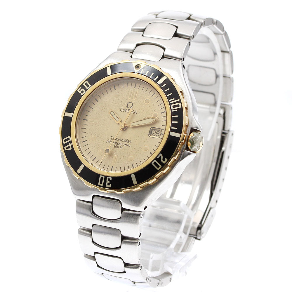 OMEGA Seamaster200 Date YG bezel gold Dial Quartz Men's Watch_905558