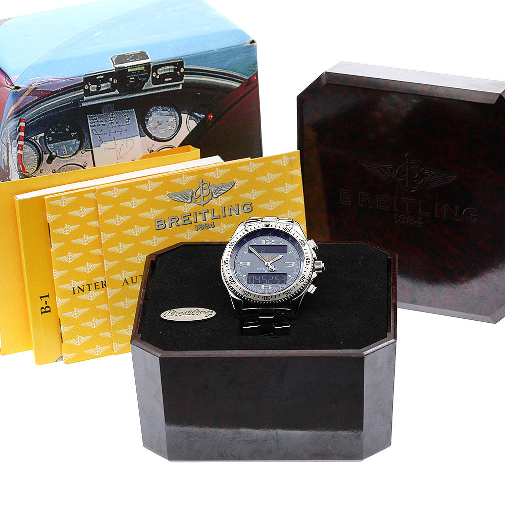 BREITLING B-1 A68362 blue Dial Quartz Men's Watch_905642
