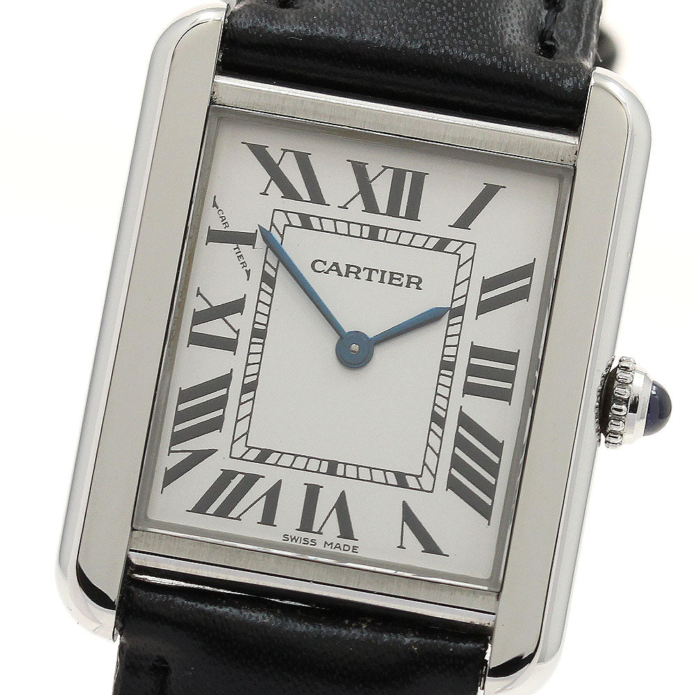 CARTIER Tank solo SM W1018255 Silver Dial Quartz Ladies Watch_905649