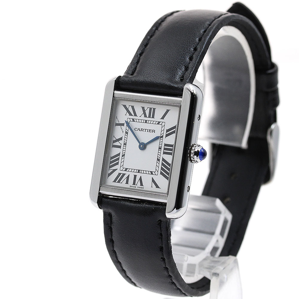 CARTIER Tank solo SM W1018255 Silver Dial Quartz Ladies Watch_905649
