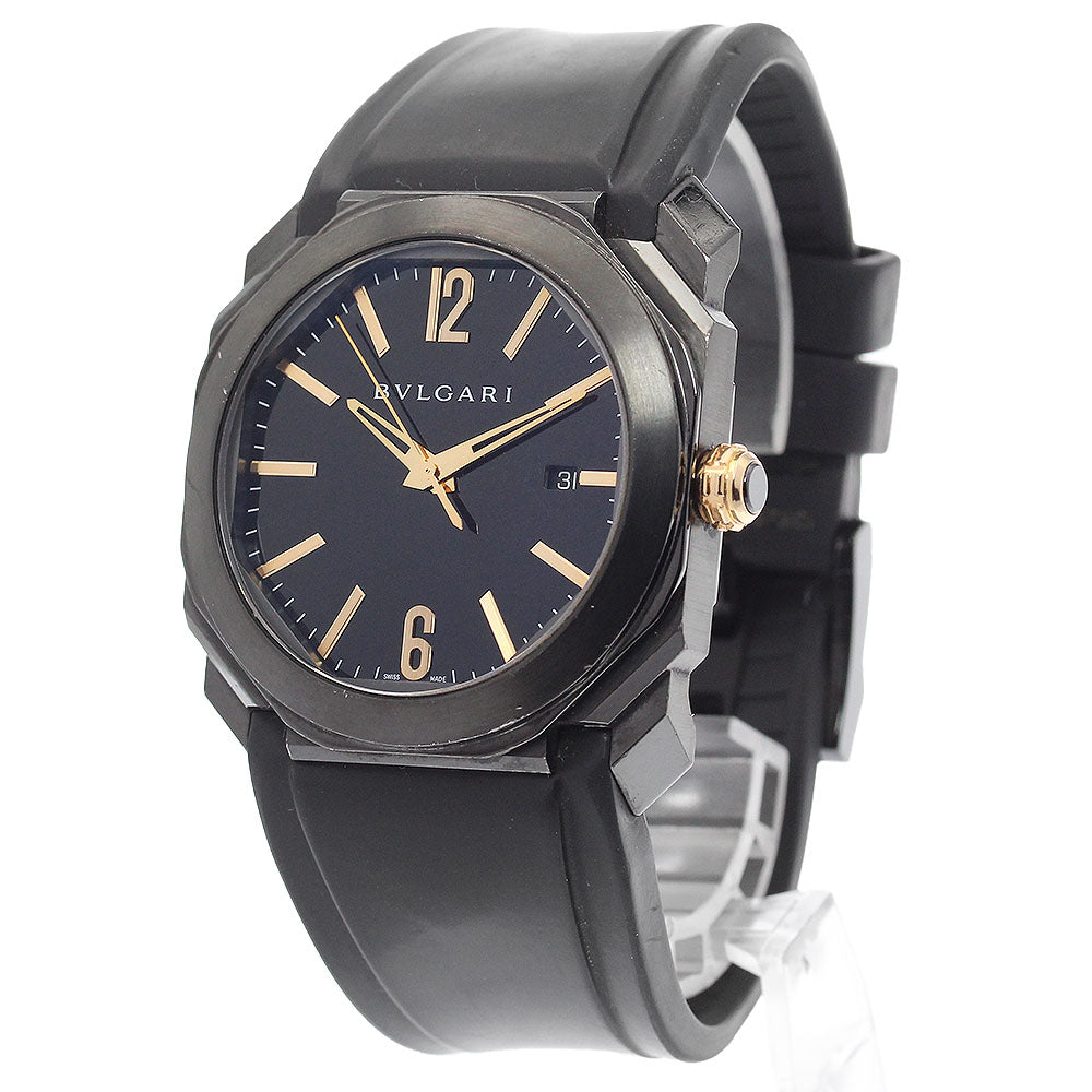 BVLGARI Okto Ultra Nero BG041S/102581 Date black Dial Automatic Men's_905657