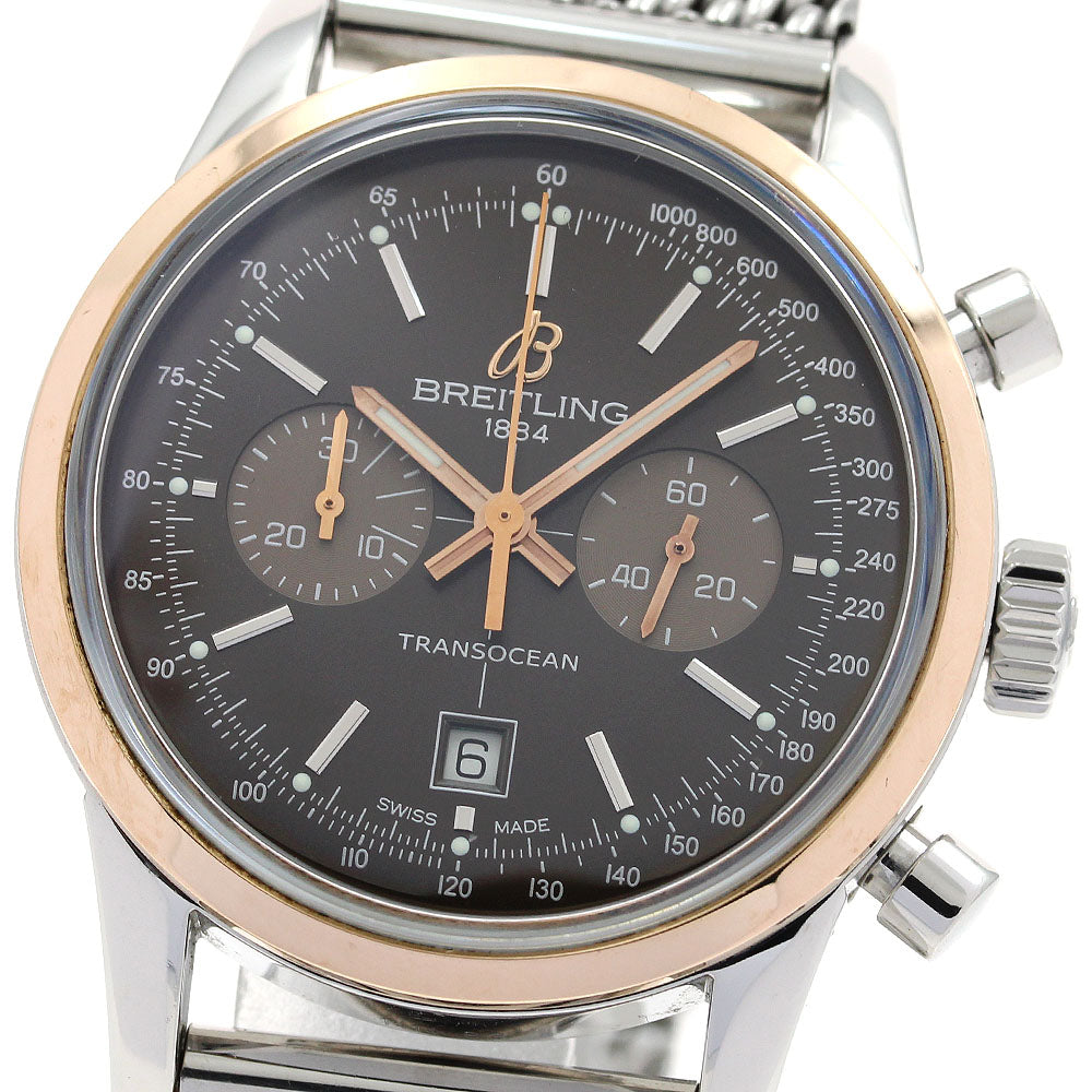 BREITLING Transocean U41310 Chronograph Brown Dial Automatic Men's Watch_905660