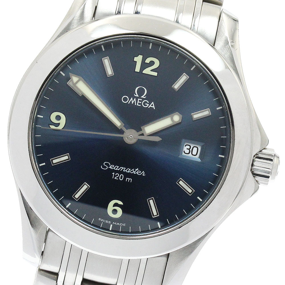 OMEGA Seamaster120 2511.83 Date Navy Dial Quartz Men's Watch_905662