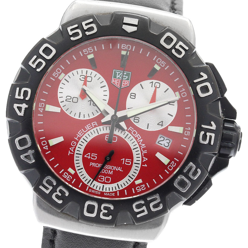 TAG HEUER Formula 1 CAH1112 Chronograph Red Dial Quartz Men's Watch_905673