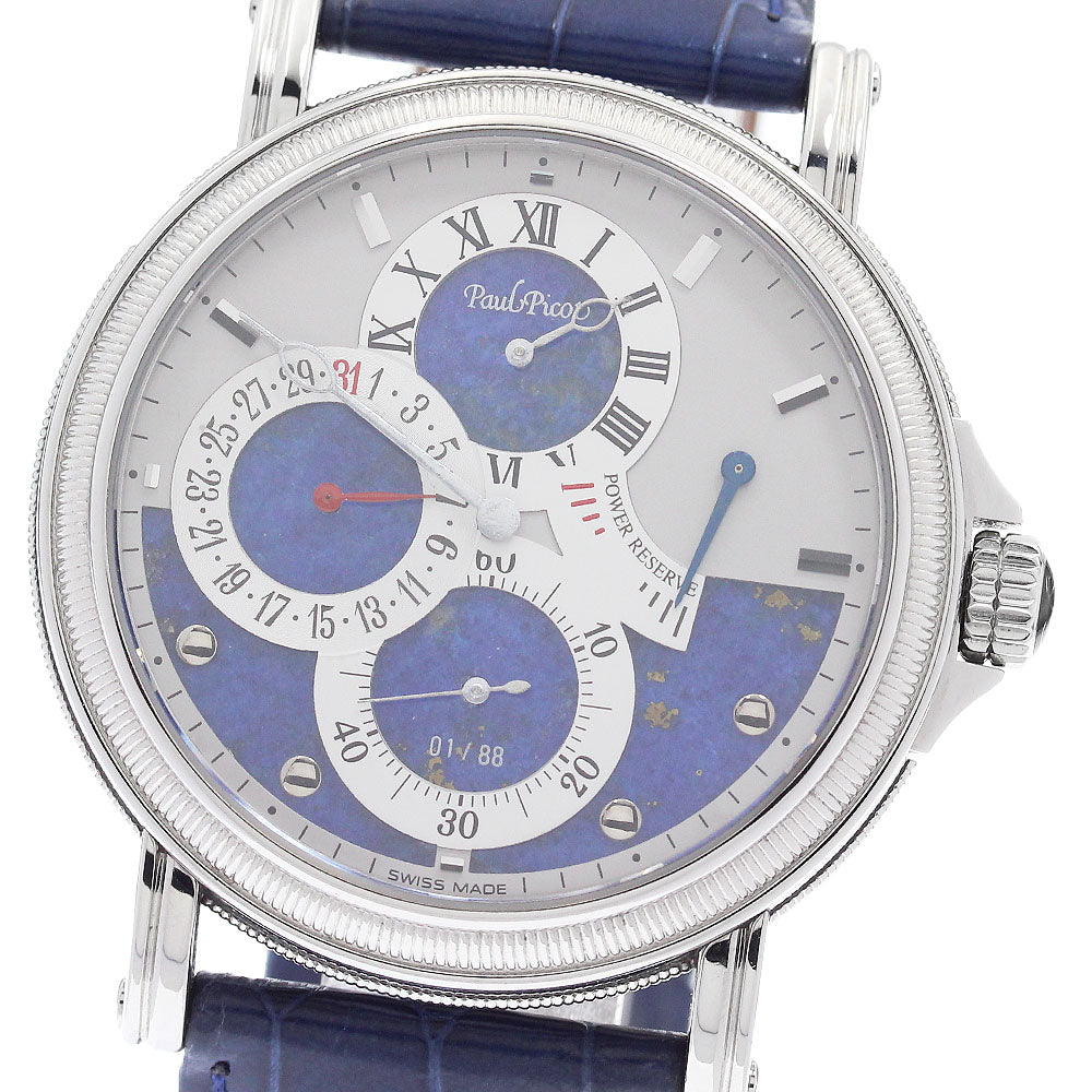 PaulPicot Regulator P3340.SG.2132.3300 Power reserve Silver / Blue Dial Automatic Men's Watch_905686