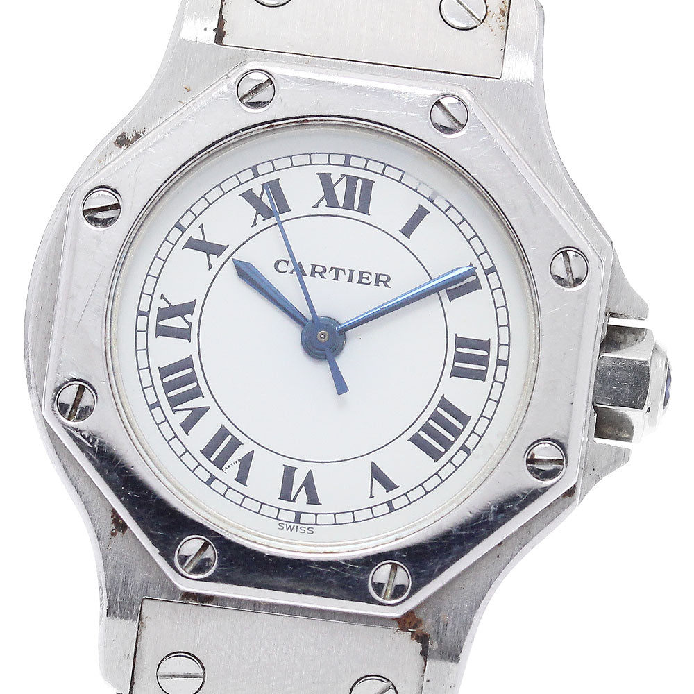 CARTIER Santos Octagon SM white Dial Automatic Ladies Watch_905694