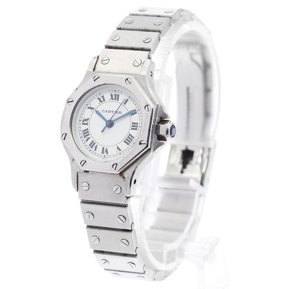 CARTIER Santos Octagon SM white Dial Automatic Ladies Watch_905694