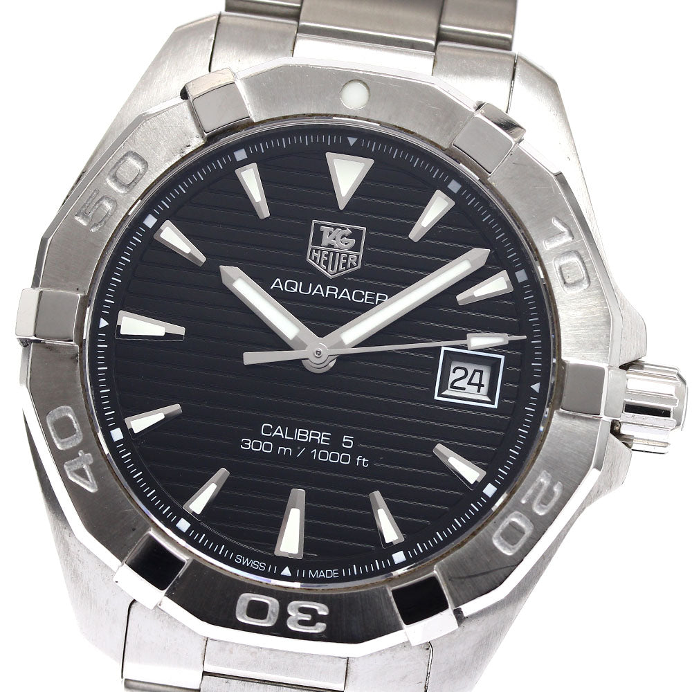 TAG HEUER Aqua racer WAY2110 Date black Dial Automatic Men's Watch_905750