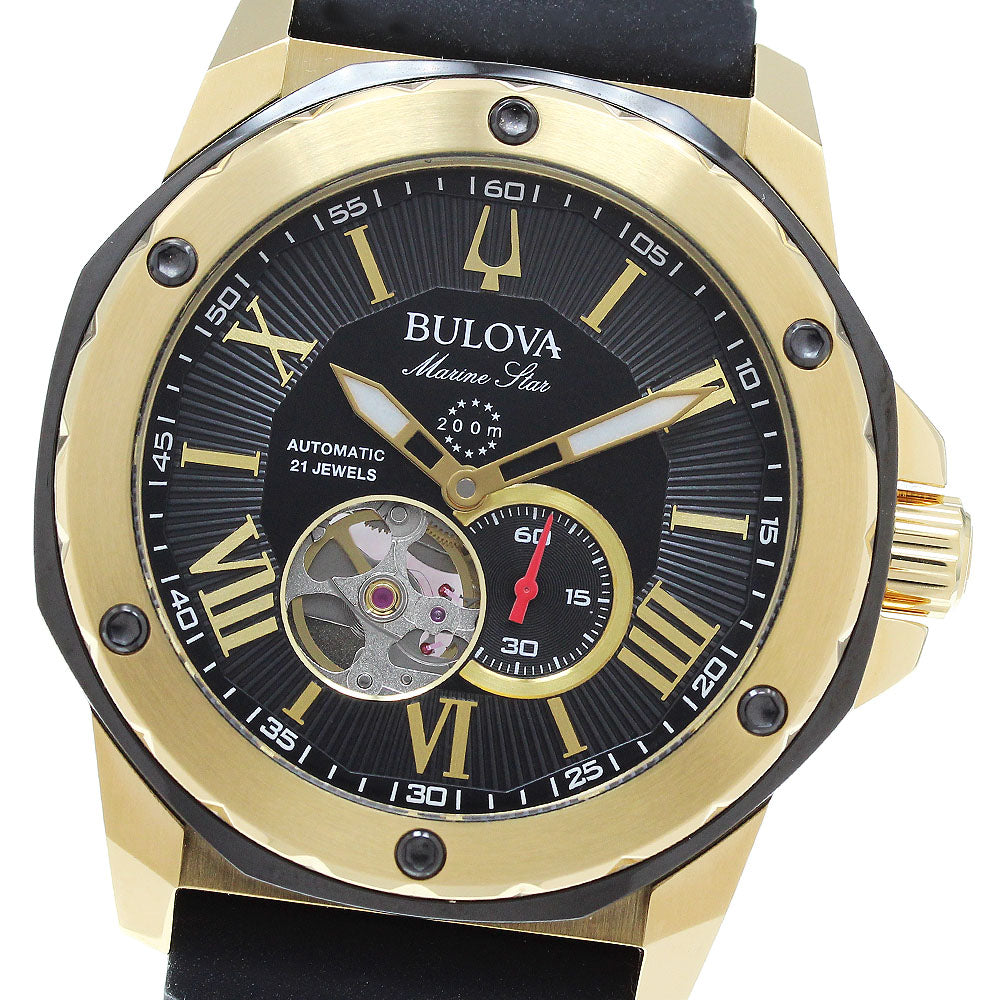 BULOVA Marine star 98A272 Small seconds Black Dial Automatic Men's Watch_905768