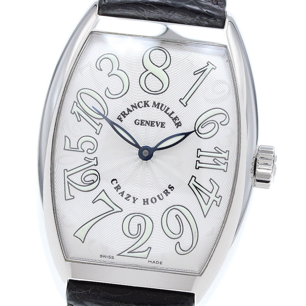 FRANCK MULLER Tonneau Carbex Crazy Hours 7851CH Silver Dial Automatic Men's Watch_905792