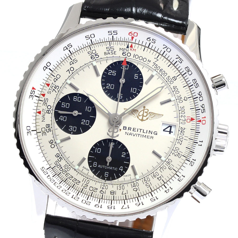 BREITLING Old Navitimer A13324 Date Chronograph Silver / Black Dial Automatic Men's Watch_905802