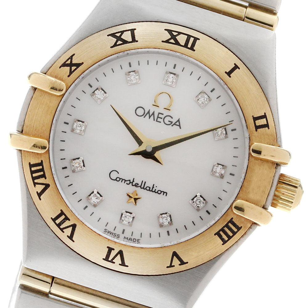 OMEGA Constellation 1262.75 12P diamond White shell Dial Quartz Ladies Watch_905812