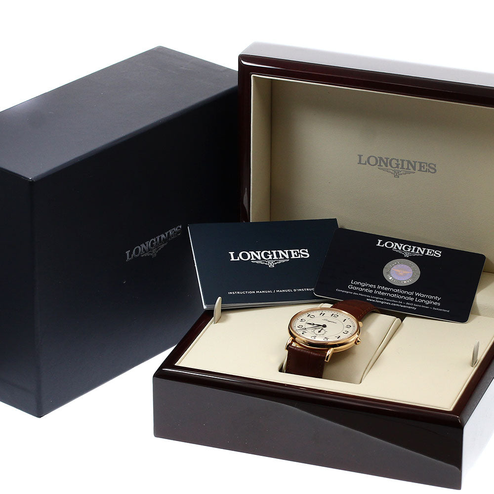 LONGINES Plaisance Heritage L4.785.8 18K Pink Gold Silver Dial Automatic Men's Watch_905844