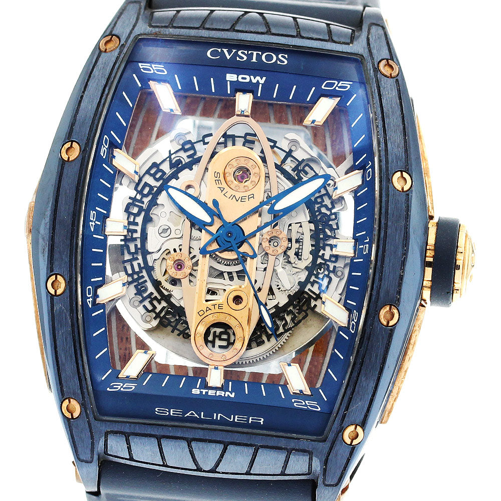 CVSTOS Challenge Sealiner 2 CVT-SEA2-CP5N BLST skeleton Dial Automatic Men's Watch_905849