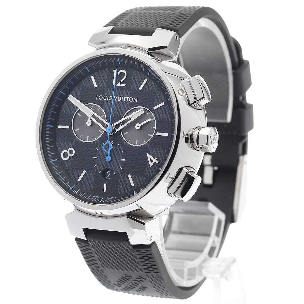 LOUIS VUITTON Tambour GM Damier Graphite QA094 Chronograph Quartz Men'_905856
