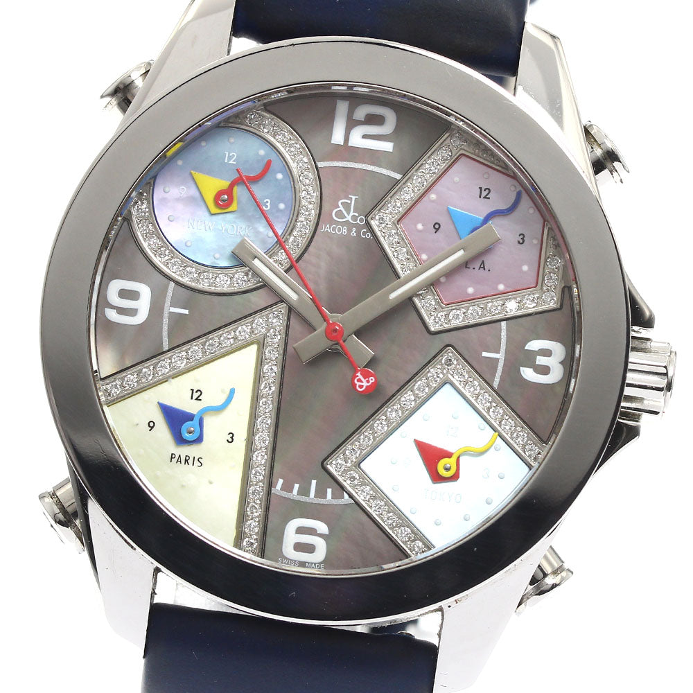 JACOB&CO 5 time zone Shell / multicolor Dial Quartz Men's Watch_905863