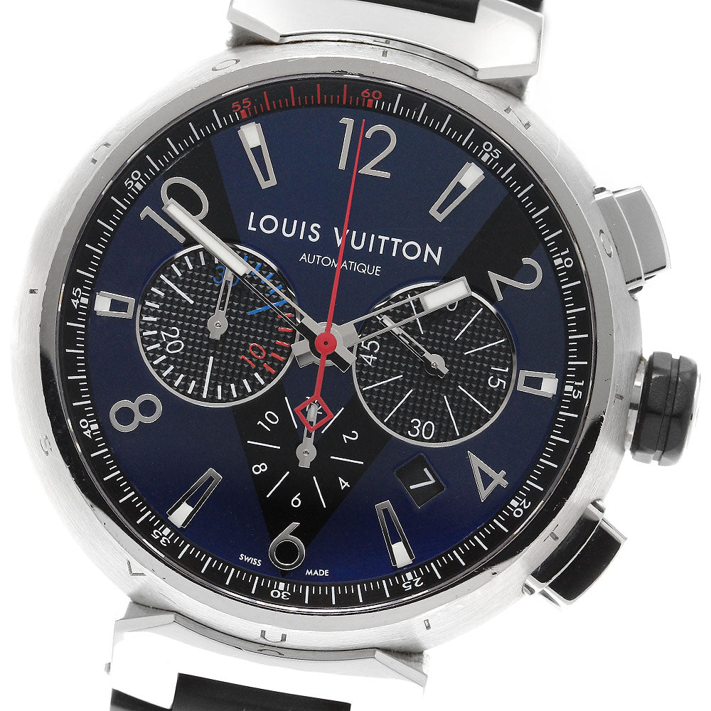 LOUIS VUITTON Tambour Q102V Chronograph blue Dial Automatic Men's Watch_905871