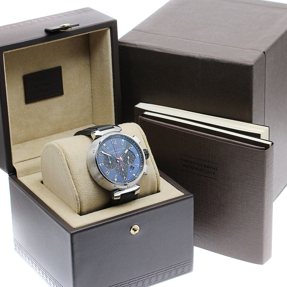LOUIS VUITTON Tambour Q102V Chronograph blue Dial Automatic Men's Watch_905871