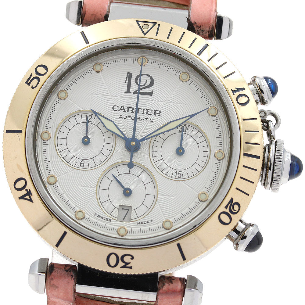 CARTIER Pasha Chrono W3103655 Chronograph Silver Dial Automatic Men's Watch_905885
