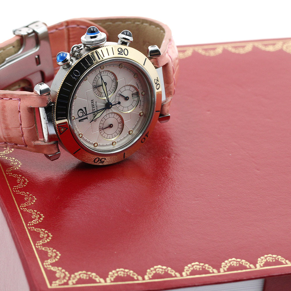 CARTIER Pasha Chrono W3103655 Chronograph Silver Dial Automatic Men's Watch_905885