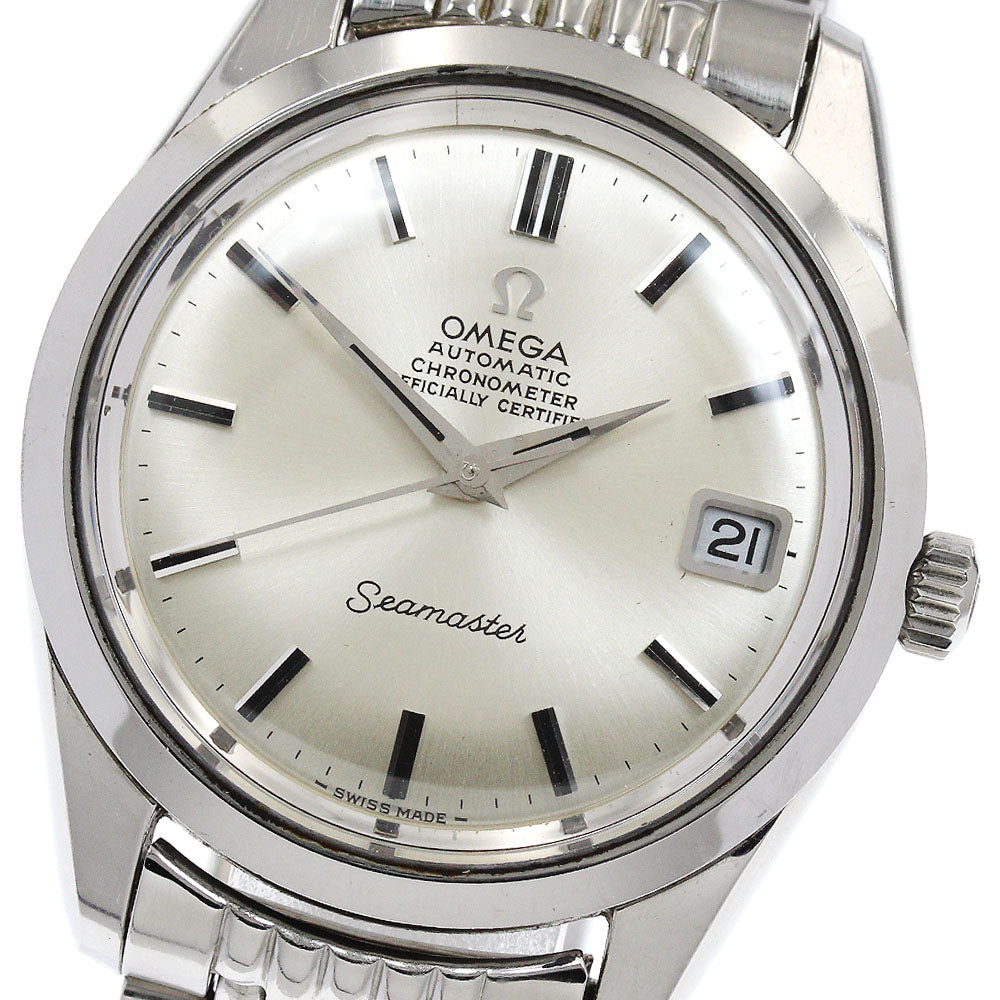 OMEGA Seamaster 166.010 Date Cal.564 Rice Bracelet Silver Dial Automatic Men's Watch_905909
