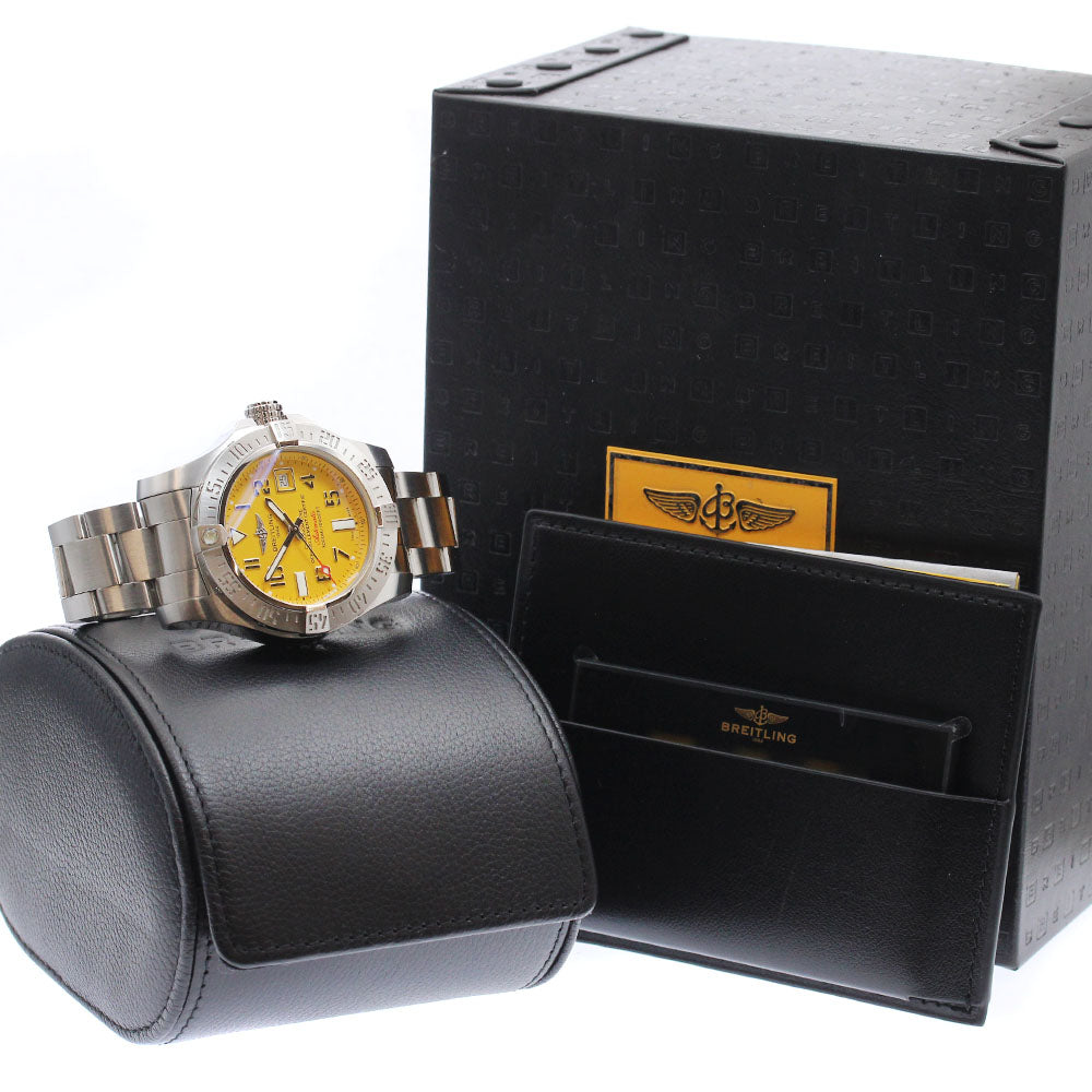 BREITLING Avenger 2 Seawolf A17331 Date yellow Dial Automatic Men's Watch_905949