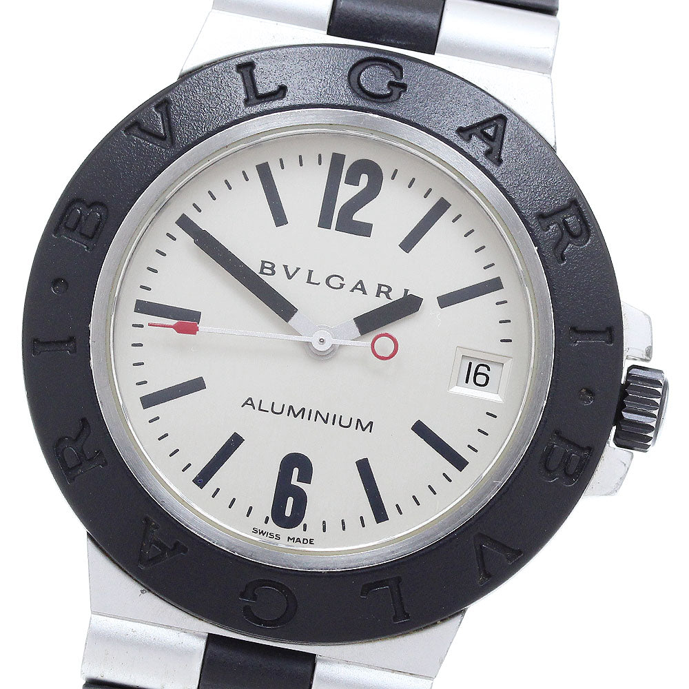 BVLGARI aluminum AL38A Date Silver Dial Automatic Men's Watch_905950
