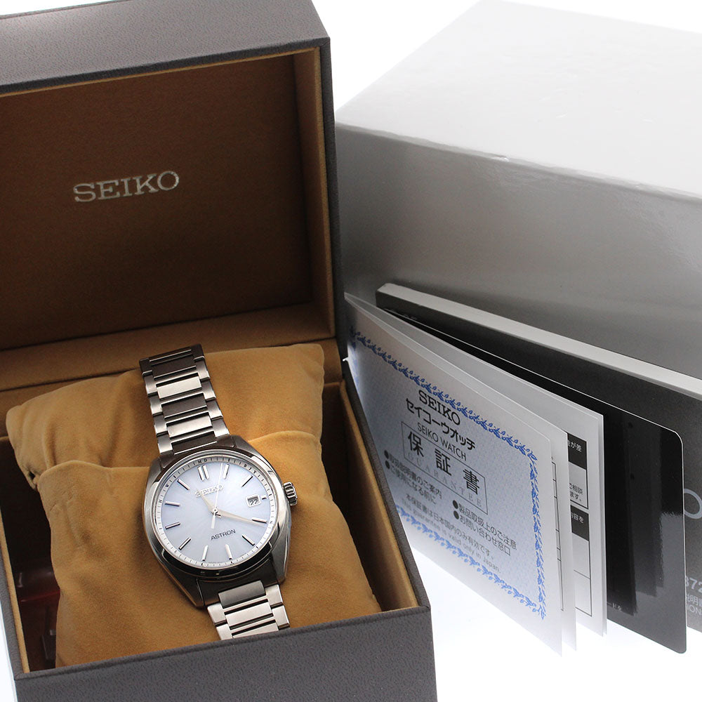 SEIKO Astron SBXY029/7B72-0AD0 Date white Dial Solar Powered Radio Men's_905973