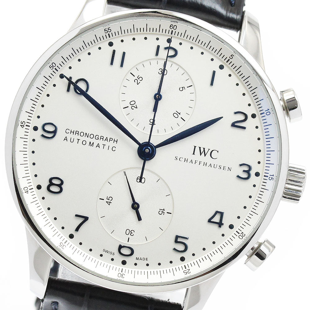 IWC SCHAFFHAUSEN Portugese IW371446 Chronograph Silver Dial Automatic Men's Watch_905977