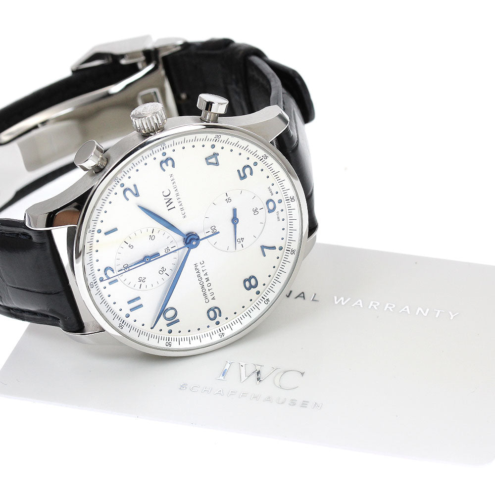 IWC SCHAFFHAUSEN Portugese IW371446 Chronograph Silver Dial Automatic Men's Watch_905977