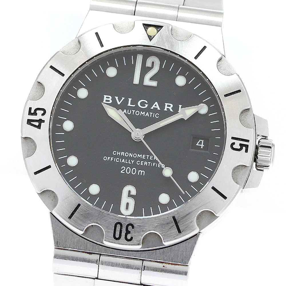 BVLGARI Diagono Scuba SD38S Date black Dial Automatic Men's Watch_905984
