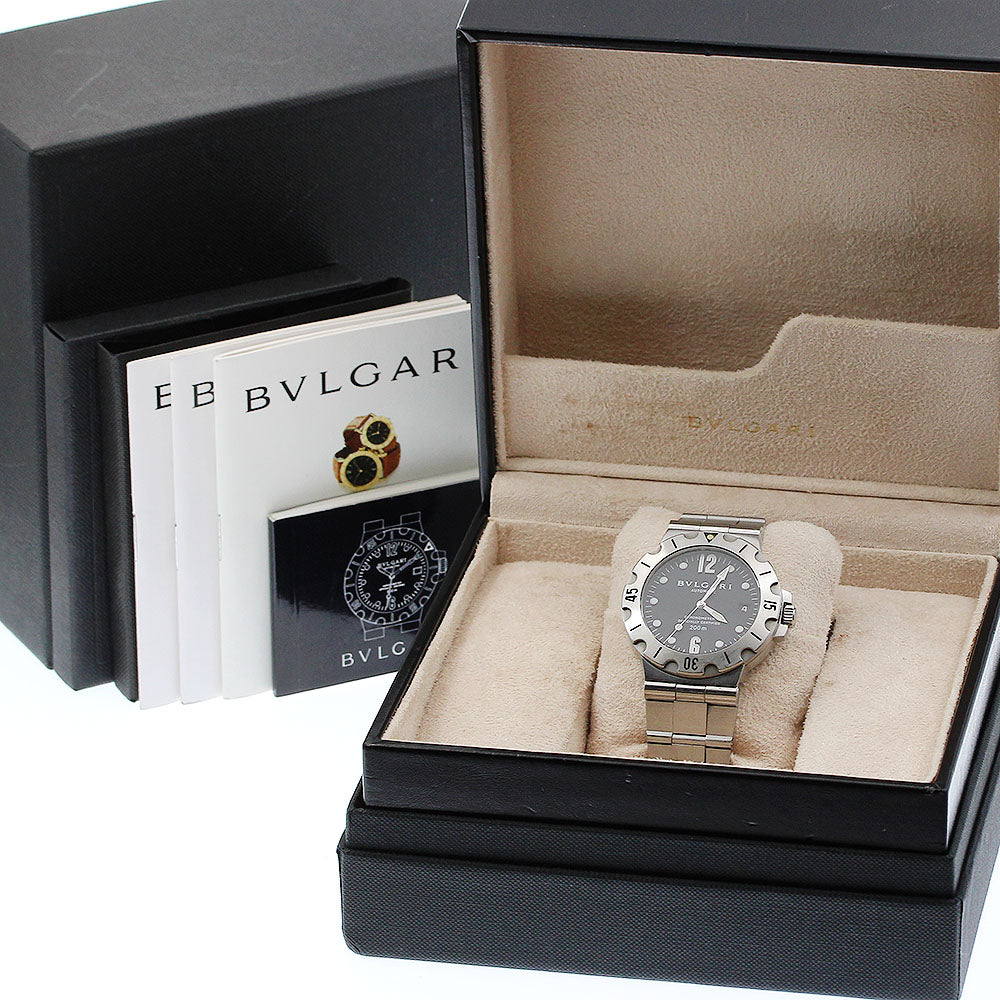 BVLGARI Diagono Scuba SD38S Date black Dial Automatic Men's Watch_905984