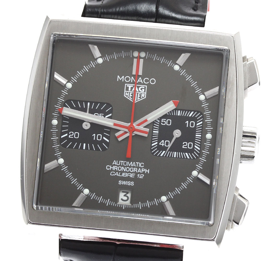 TAG HEUER Monaco CAW211J Caliber 12 chronograph gray Dial Automatic Men's Watch_905991