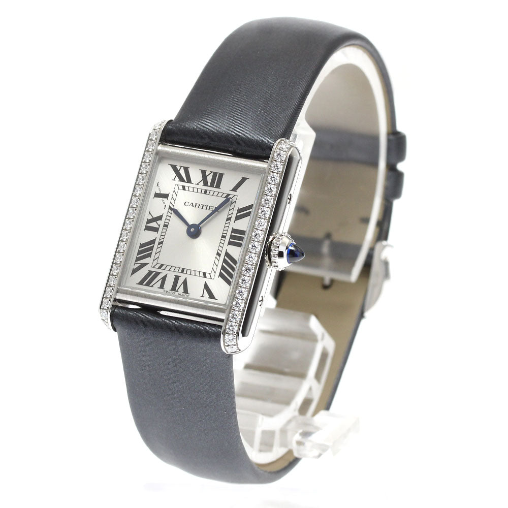 CARTIER tank mast SM W4TA0016 Diamond Bezel Quartz Ladies Watch_905992