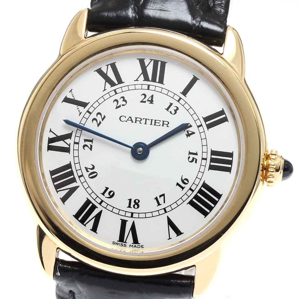CARTIER Ronde Solo SM W6700355 18K Yellow Gold Silver Dial Quartz Ladies Watch_905999